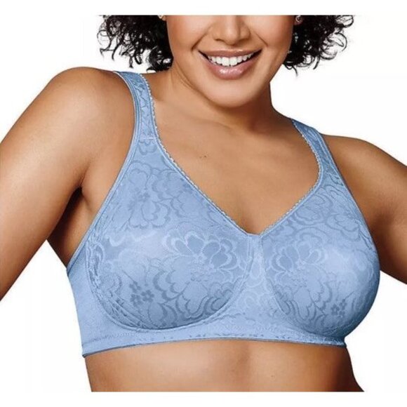 Playtex Bra 38DDD 4745 Wirefree 18 Hour Ultimate Lift & Support Zen Blue - Picture 1 of 5